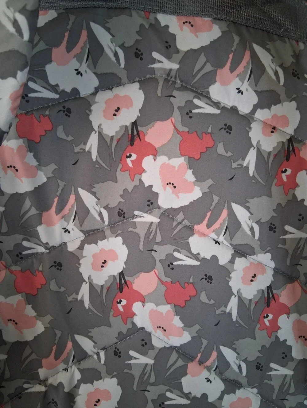 Bananafish Floral Gray, Pink, White Baby Diaper Bag Backpack with Changing Pad